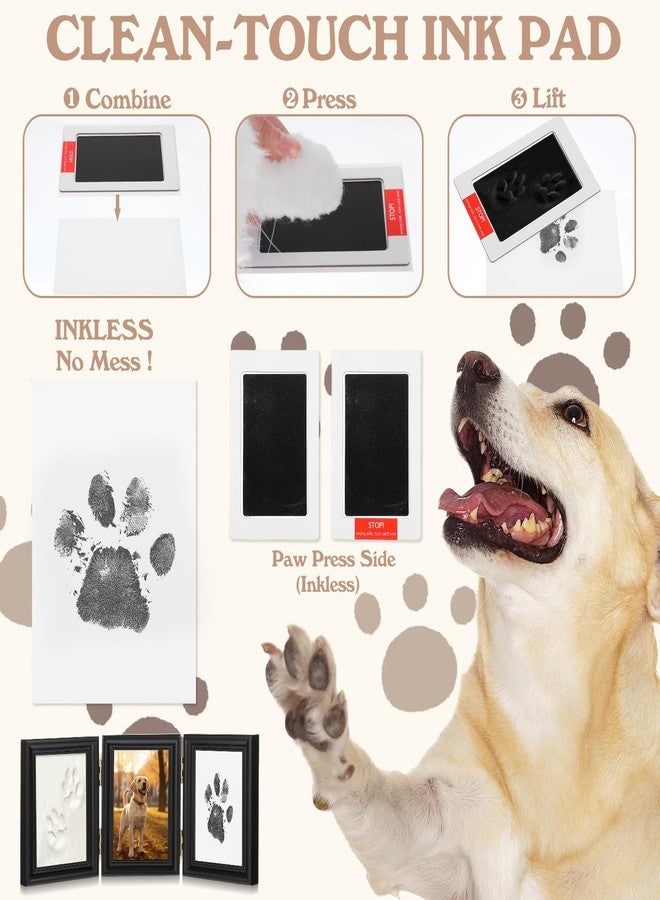 wutfuooo Ink&Clay Paw Print Kit Keepsake,Inkless Ink Pad & Soft Clay for Dogs/Cats Paw Prints,Pet Paw Print Impression Kit,Paw Print Stamp Pad for Dogs or Cats,DIY Gifts for Pet Owners-Black - Image 5